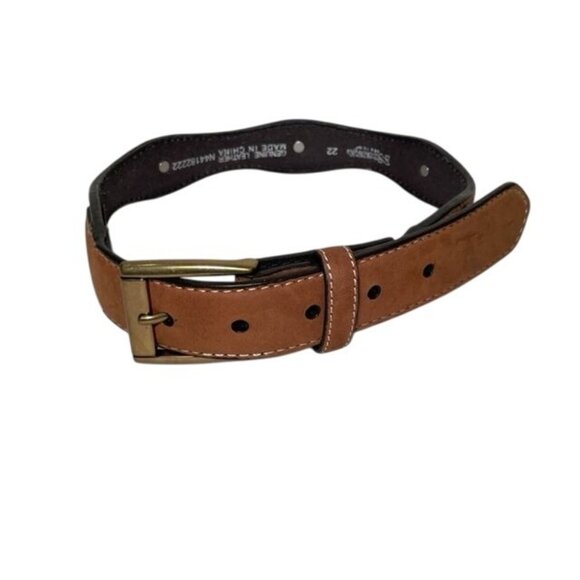 22" Nocona Genuine Leather & Camouflage Belt 12 Gauge Shell Accents & Brass Buck - Picture 1 of 7